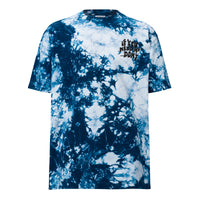 "IYNMD" Embroidered Oversized tie-dye t-shirt